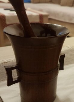 Drevený mažiar - dekorácia - 5