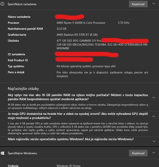 R5 5600X 32GB RAM RX5700XT 512GB 1TB 750W - 5