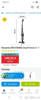 Bezkablovy vysávač Rowenta RH6756WO Dual Force 2 v 1 - 5