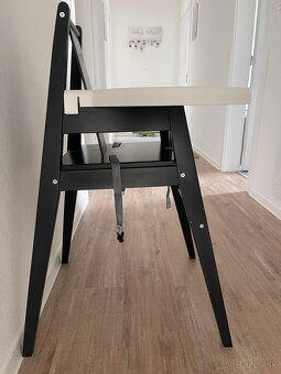BLÅMES Detská vysoká stolička/podnos, čierna - 5