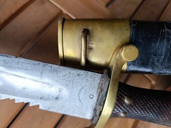 Švajčiarský vojenský tesák M1875 s pilou - 5