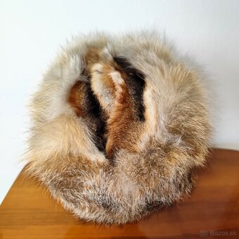 Dámska zimná kožušinová hnedá čiapka - 5