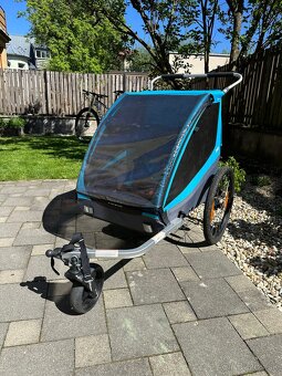 Cyklovozík Thule pre dve deti + Horský bicykel Cannondale - 5
