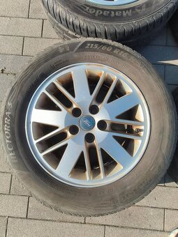 Hliníkové disky + pneu. na Ford, 215/60 R16 - 5