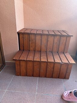 Masívne schodíky ku drevenej kádi (HotTub) – smrekové - 5