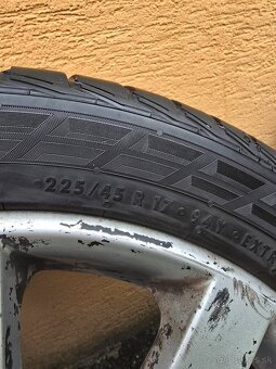 ✅Hliníkové disky 5x112 225/45 R17 + letné pneumatiky - 5