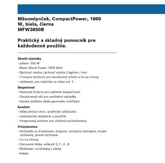 BOSCH mlynček na mäso NOVÝ - 5