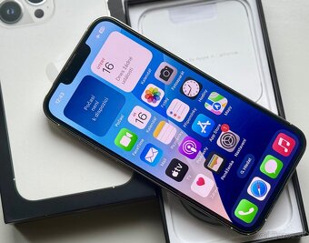 iPhone 13 Pro Max Silver BATERIE 100% TOP - 5