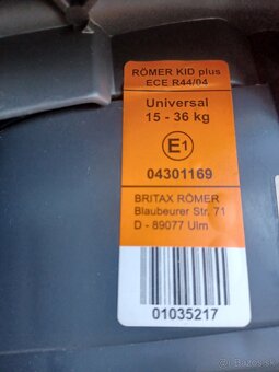 Dětská autosedačka Römer Kid Plus, šedá, 15-36 kg - 5