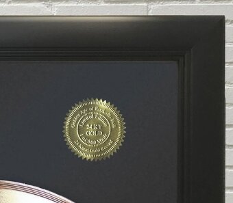 Predám zberateľský rám Nirvana – Nevermind Gold Framed Gold - 5