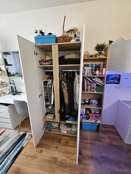 Poschodová posteľ s kancelárskym stolom - 5