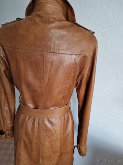 nový koňakový kožený kabát veľ. M - 5