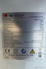 555 w Fotovoltaické panely TW Solar - 5