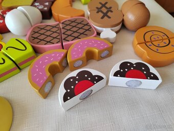 Drevené potraviny na krájanie Eco Toys - 23 ks - 5