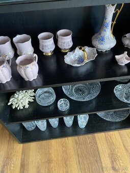 Krištáľové poháre, vázy, porcelán - 5