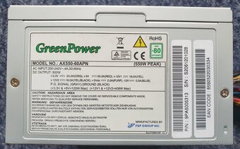 Zdroje 400W, 500W, 550W - 5