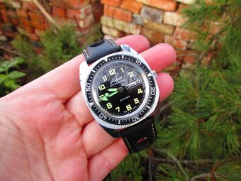 Staré pánske funkčné automat hodinky Glashutte - 5