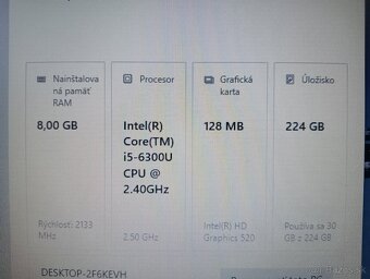 Lenovo Thinkpad T470 + Intel core i5 + 8gb ram + 256gb ssd - 5