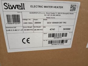 Elektrický ohrievač vody SIWELL SW 120V - 5