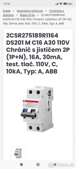 Chránič s ističom DS201 M C16 A30 110V - 5