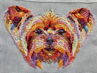 Výšivka / obraz Yorkshire terrier - 5