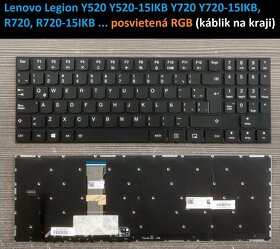 Klavesnice Lenovo Y520 Y720 Y720-15IKB R720 // Y700-15isk .. - 5