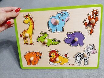 Drevené hračky/puzzle na motoriku 6/kus - 5