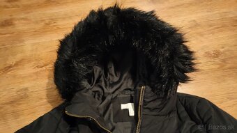 Bunda H&M veľ.S + kož. rukavice + čiapka - 5