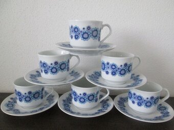 Retro kávové značené súpravy - karlovarský porcelán - 5
