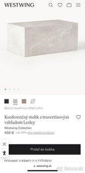 Travertínový konferenčný stolík Westwing - 5