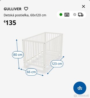 Detská posteľ Gulliver 120x60 s matracom - 5