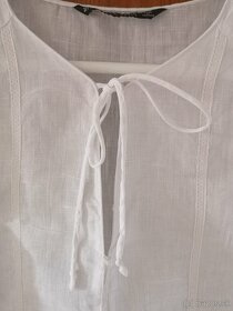 ZARA 100% ľanový biely top - 5
