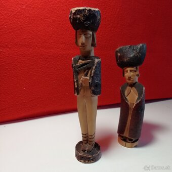 dve staré drevené postavičky - pastieri Kubko a Maťko - 5
