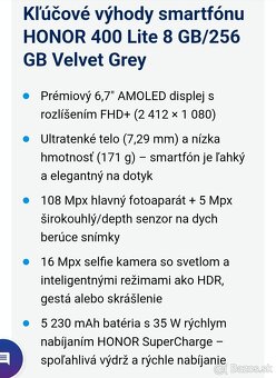 Mobil Honor 400 lite - 5