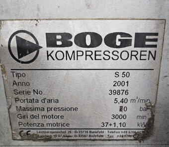 Skrutkový kompresor BOGE S50, 37kW - 5