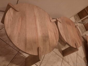 Konferenčný stolík  / set 2 drevených stolíkov - 5