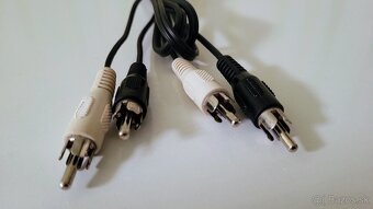 Kábel 2× RCA  čierny ↔ 2× RCA biely - 5