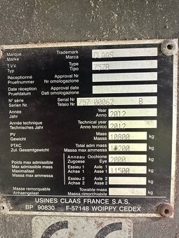 Lis na hranaté balíky Claas Quadrant 3300 - 5