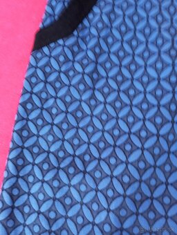 Spoločenské modro čierne šaty dlhý rukáv xxl - 5