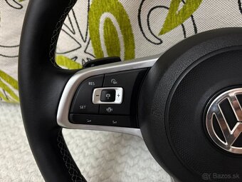 R-line VOLANT VOLKSWAGEN R RLINE kožený BIELE PREŠÍVANIE - 5