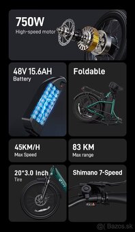 DYU C9 20 Inch Long-Range Elektricky bicykel - 5