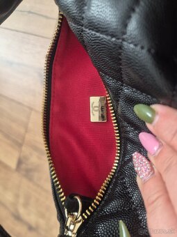 Nová luxusná kabelka Chanel Quilted Hobo clutch čierna koža - 5