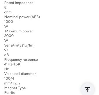 15” reproduktory NOVA 1000/2000W - 5