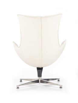 NOVÉ moderné relaxačné kreslo biele glamour prémiové - 5