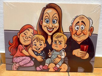 Karikatúra na plátne v ráme - 5