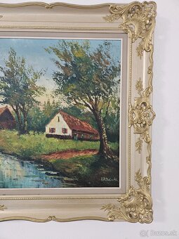 Obraz Cottages by the pond - 5