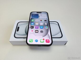 APPLE IPHONE 15 128GB BLACK,ZDRAVIE BATERKY 100% - 5