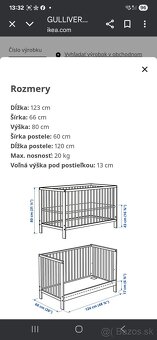 Detska postielka s matracom Ikea - 5