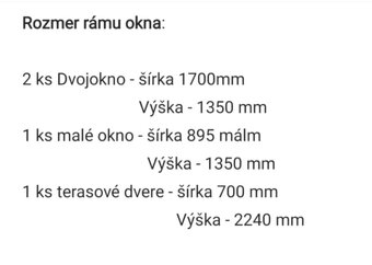 Predam pouzite plastove okna a terasove dvere - 5