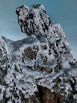 Hyperrealistická akrylová maľba / obraz Tatranský tiger - 5